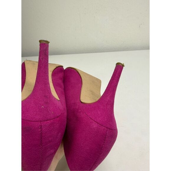Old Navy Faux Leather Fuchsia Pumps Size 8 - Picture 5 of 11